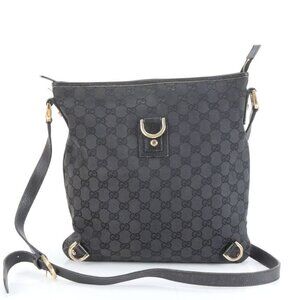 Gucci GG Canvas Leather Shoulder Bag Crossbody Messenger Business